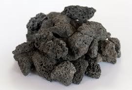 black lava rock